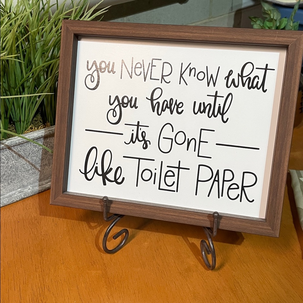 Decorative Framed Quote Sign